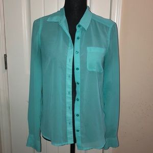 Sheer blue blouse